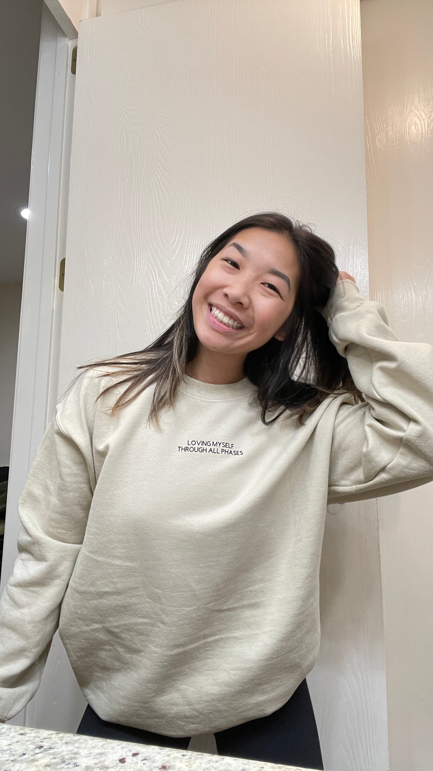 Beige Mental Health Crew Sweatshirt